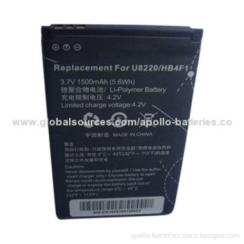 Wholesale mobile phone battery manufacture for HUAWEI M860/U8220/Ascend, 1500mAh
